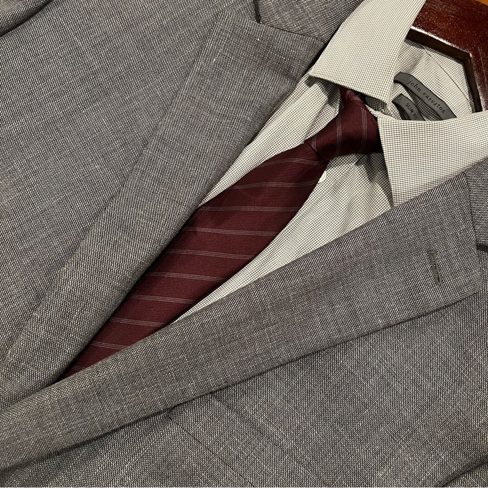 Lauren Ralph Lauren Men’s Wool/Linen Blend Sport Coat Gray 48R Double Vent - Picture 7 of 16